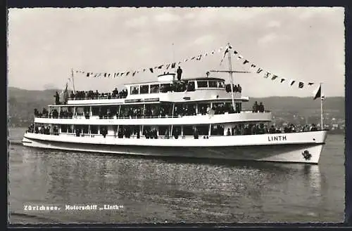 AK Motorschiff Linth auf dem Zürichsee