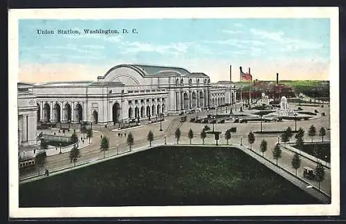 AK Washington /D. C., WA, Union Station, Bahnhof