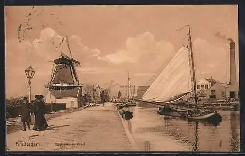 AK Amsterdam, Kostverloren Vaart, Windmühle