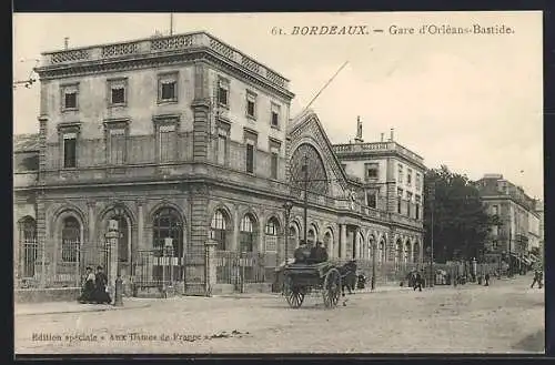 AK Bordeaux, Gare d`Orléans-Bastide, Bahnhof