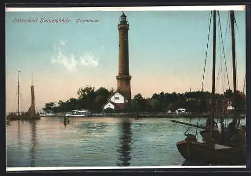 AK Swinemünde, Blick zum Leuchtturm