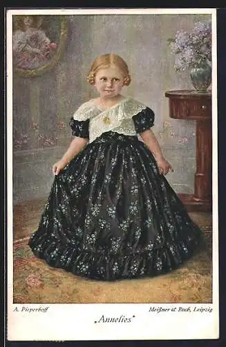 Künstler-AK Meissner & Buch (M&B) Nr. 2354: Annelies, Mädchen im Kleid