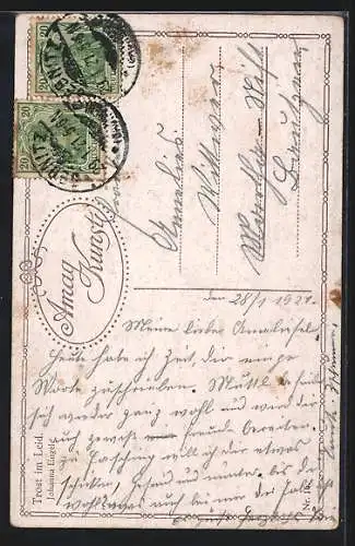 AK Kleines Mädchen tröstet ihre Mutter nach dem Tod des Vaters