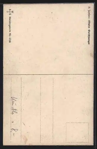 Künstler-AK sign. Jansen: Mutter umarmt ihren Sohn