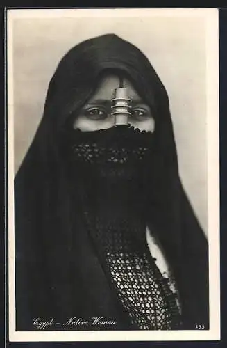 AK Egypt, Native Woman, arabische Volkstypen