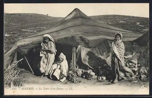 AK Algérie, La Tente d`un Douar