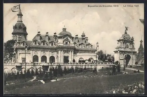 AK Bruxelles, Exposition de Bruxelles 1910, Le Chien Vert
