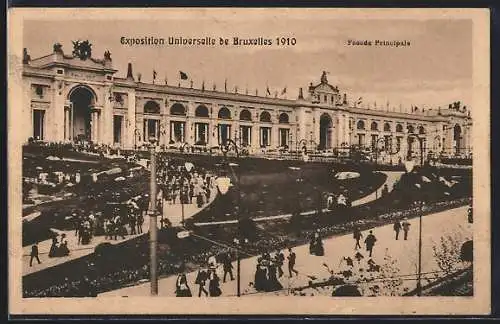 AK Bruxelles, Exposition Universelle de Bruxelles 1910, Facade Principale