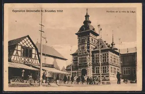 AK Bruxelles, Exposition Universelle de Bruxelles 1910, Pavillon de la ville de Liège