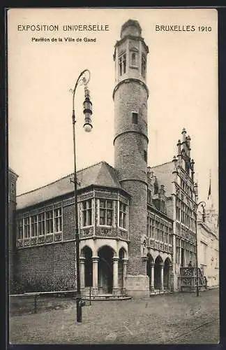 AK Bruxelles, Exposition Universelle de Bruxelles 1910, Pavillon de la Ville de Gand