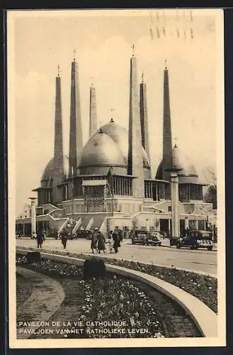 AK Bruxelles, Exposition 1935. Pavillon de la vie Catholique - Ausstellung