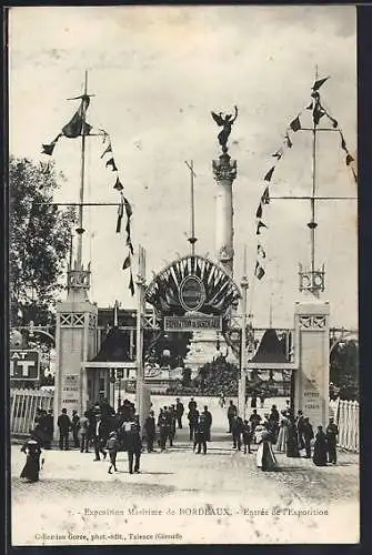 AK Bordeaux, Exposition Maritime, Entree de l`exposition