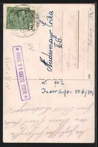 AK Maria Ellend a. d. D., Bahnhof und Totalansicht