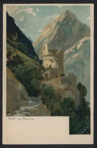 Künstler-AK Zeno Diemer: Riva, Blick zur Bastion