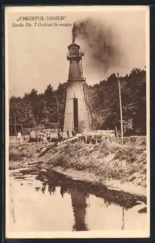 AK Ochiuri, Creditul Minier, Sonda No. 7 in eruptie