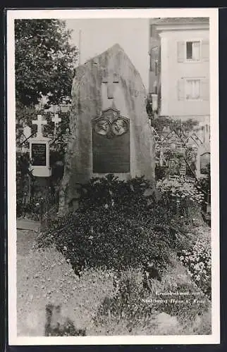 AK Säntis, Grabdenkmal von Säntiswart Has und Frau