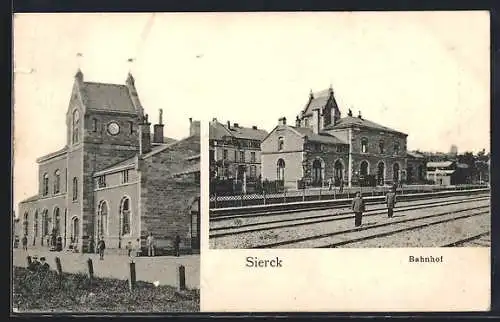 AK Sierck, Bahnhof mit Bahnsteig