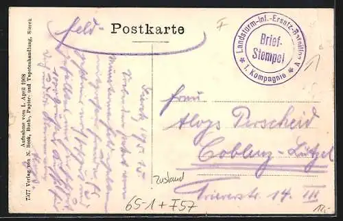 AK Sierck, Bahnhof mit Bahnsteig