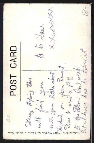 Künstler-AK sign. Mac: Kleines Mädchen schreibt einen Brief