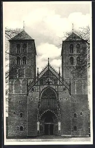 AK Münster i. W., Domtürme und Eingangstor