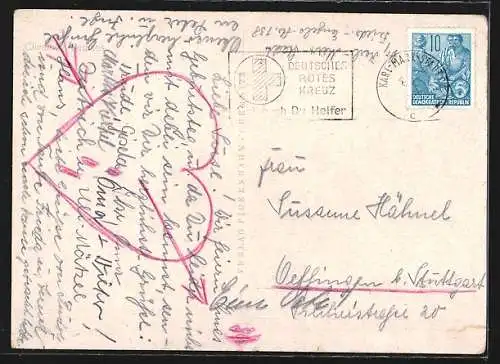 AK Chemnitz, Rathaus mit Vorplatz und Strassenpartie