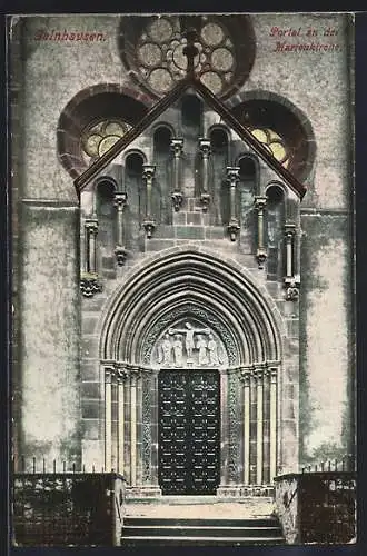 AK Gelnhausen, Portal an der Marienkirche