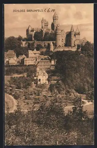 AK Braunfels, Blick auf das Schloss