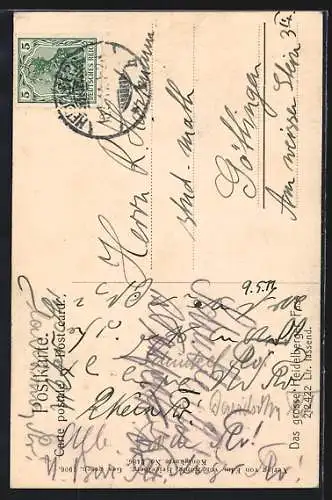 AK Heidelberg, das grosse Heidelberger Fass, Fassungsvermögen 212.422 Liter
