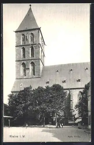 AK Rheine i. W., Partie an der Kath. Kirche