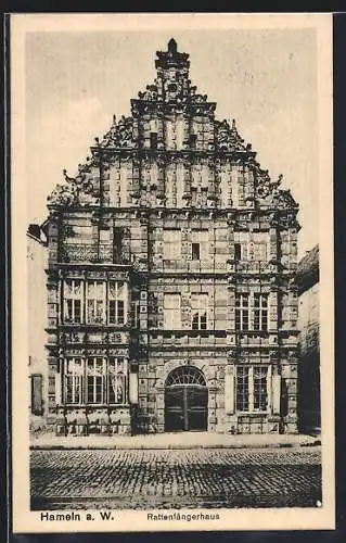 AK Hameln a. W., Frontansicht des Rattenfängerhauses