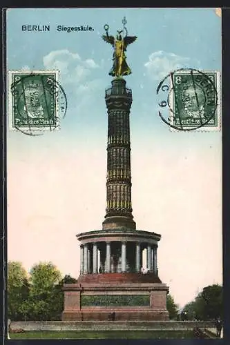 AK Berlin-Tiergarten, Blick auf die Siegessäule