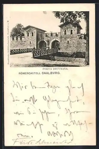 AK Saalburg / Taunus, Römercastell, Porta Decumana