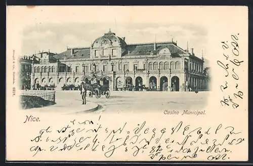 AK Nice, Casino Municipal avec calèches et passants