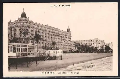 AK Cannes, Les hôtels et la plage