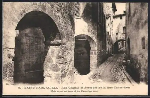 AK Saint-Paul, Rue Grande et Amorces de la Rue Casse-Cou