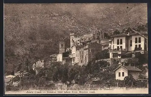 AK Roquebrune, Vue générale prise du chemin de Menton