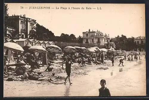 AK Juan-les-Pins, La Plage à l`heure du Bain