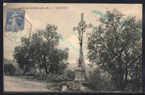 AK Spèracèdes, La Croix et paysage arboré