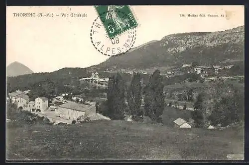 AK Thorenc, Vue générale du village et des collines environnantes