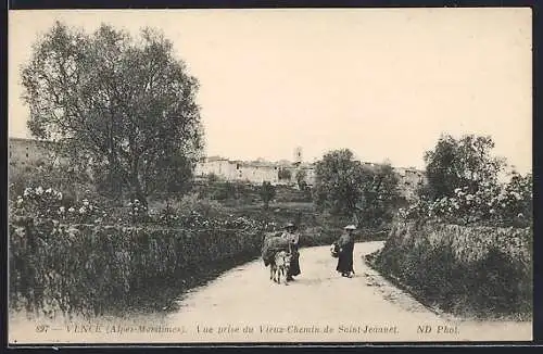 AK Vence, Vue prise du Vieux-Chemin de Saint-Jeannet