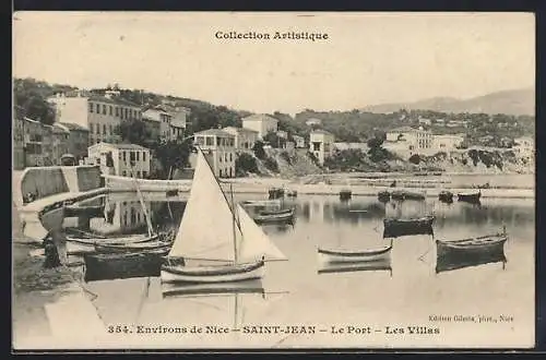 AK Saint-Jean, Le Port et les villas avec voiliers et barques