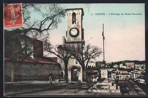 AK Cannes, L`Horloge du Mont Chevallier
