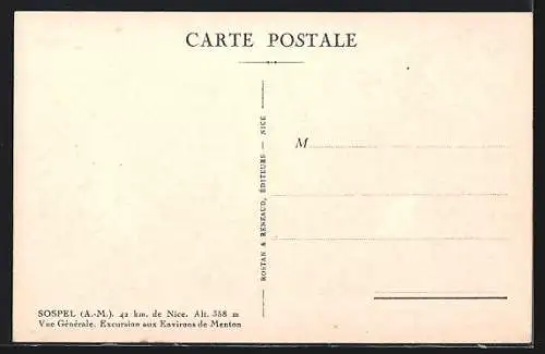 AK Sospel, Vue générale et ses environs
