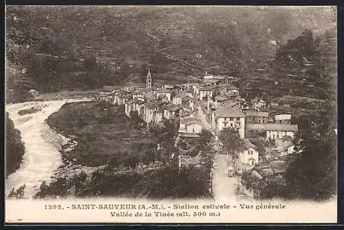AK Saint-Sauveur, Station estivale, vue générale de la vallée de la Tinée