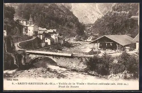 AK Saint-Sauveur, Vallée de la Tinée, Station estivale, Pont de Roure