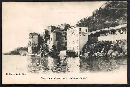 AK Villefranche-sur-Mer, Un coin du port