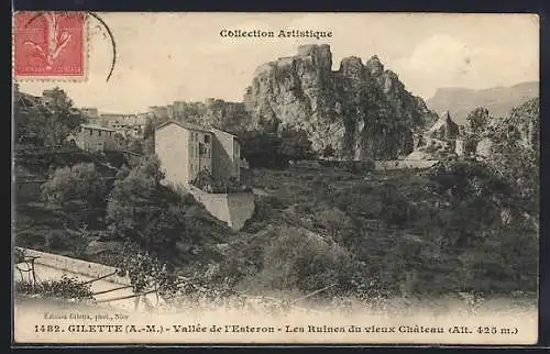 AK Gilette, Vallée de l`Estéron, Les Ruines du vieux Château