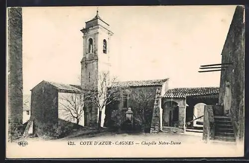 AK Cagnes-sur-Mer, Chapelle Notre-Dame sur la Côte d`Azur