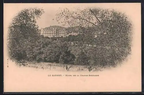AK Le Cannet, Hôtel de la Grande-Bretagne au milieu de la verdure