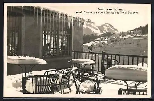 AK Beuil, Vue du Ciarons prise de la terrasse de l`Hôtel Bellevue